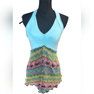 Multicolor Halter Top